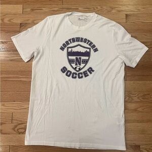 Under Armour HeatGear Northeastern Soccer White T Shirt Mens Size Medium